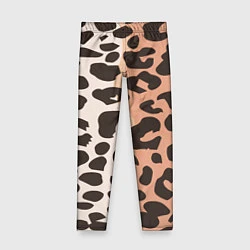 Леггинсы для девочки Шкура леопарда, цвет: 3D-принт