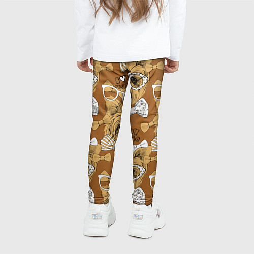 Детские легинсы I love my Yorkie / 3D-принт – фото 4