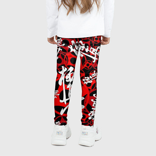 Детские легинсы Каратэ киокушинкай паттерн / 3D-принт – фото 4