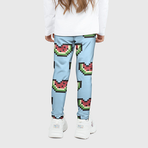 Детские легинсы Пиксельный арбуз / 3D-принт – фото 4