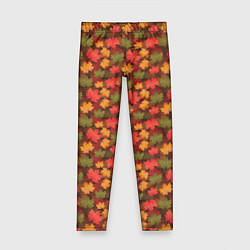 Леггинсы для девочки Maple leaves, цвет: 3D-принт