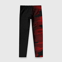 Леггинсы для девочки RED BLACK MILITARY CAMO, цвет: 3D-принт