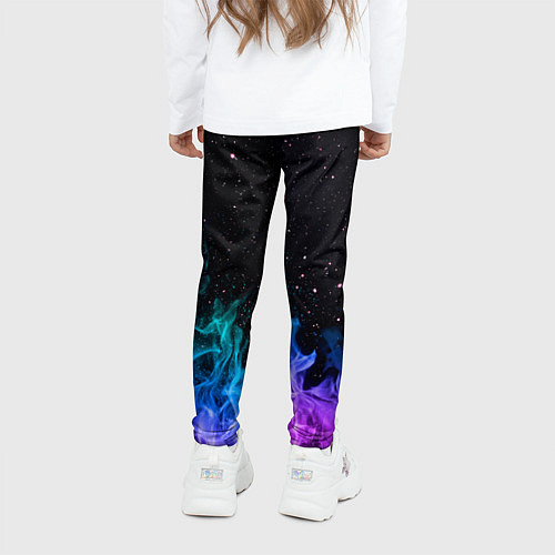 Детские легинсы Перламутровый огонь / 3D-принт – фото 4