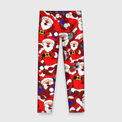 Леггинсы для девочки Русский Санта Клаус, цвет: 3D-принт
