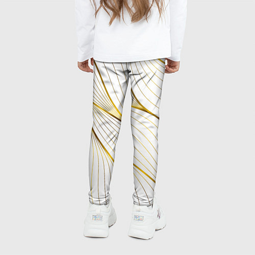 Детские легинсы Белые лепестки / 3D-принт – фото 4