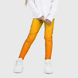 Леггинсы для девочки Оранжевый градиент, цвет: 3D-принт — фото 2