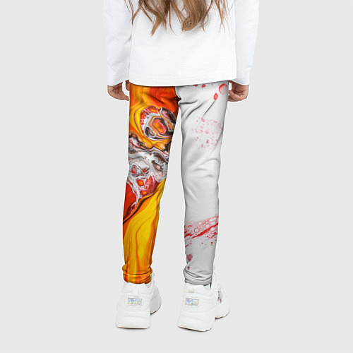 Детские легинсы Рисунок желтой краской / 3D-принт – фото 4