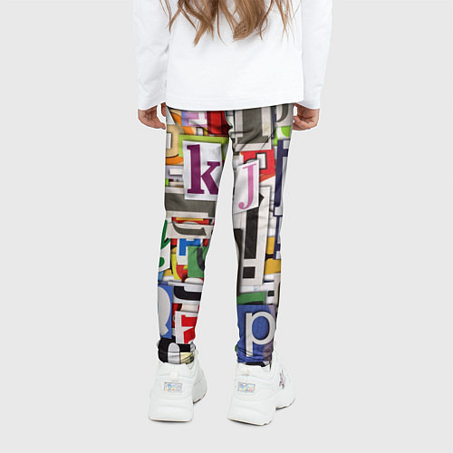 Детские легинсы АЛФАВИТ / 3D-принт – фото 4