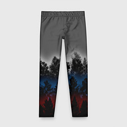 Леггинсы для девочки Флаг из леса, цвет: 3D-принт