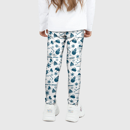 Детские легинсы Зимние виды спорта / 3D-принт – фото 4