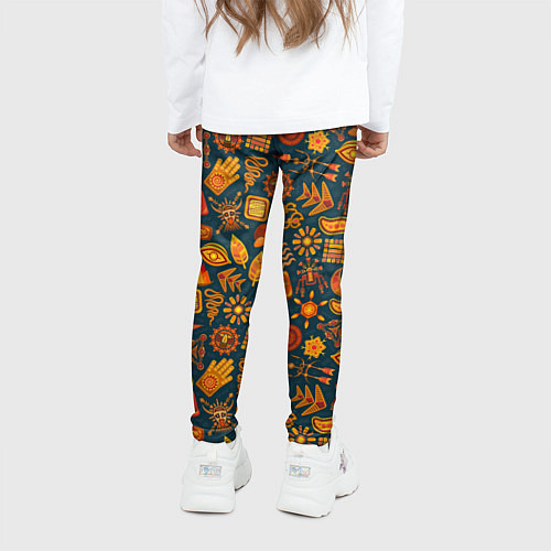 Детские легинсы Узор из бактерий и не только / 3D-принт – фото 4