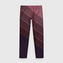 Леггинсы для девочки Коричнево-фиолетовый узор, цвет: 3D-принт