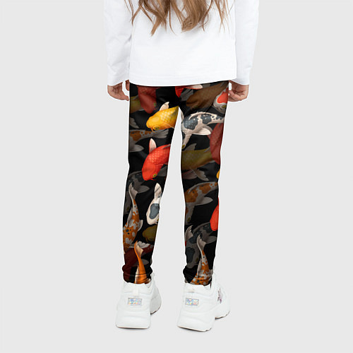 Детские легинсы Карпы кои Японские карпы / 3D-принт – фото 4
