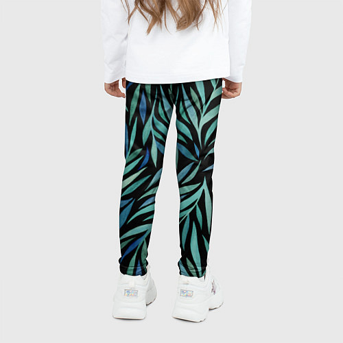 Детские легинсы Растительный орнамент / 3D-принт – фото 4