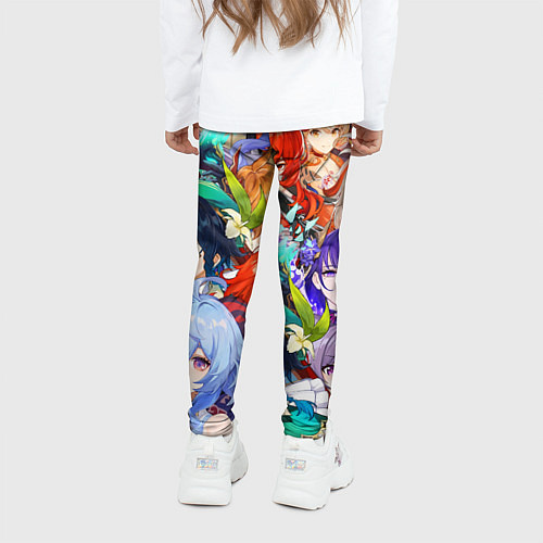 Детские легинсы Genshin Impact - персонажи / 3D-принт – фото 4