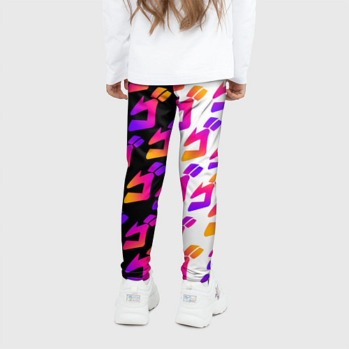 Детские легинсы JOJO BIZARRE ADVENTURE ДЖО ДЖО УЗОР / 3D-принт – фото 4