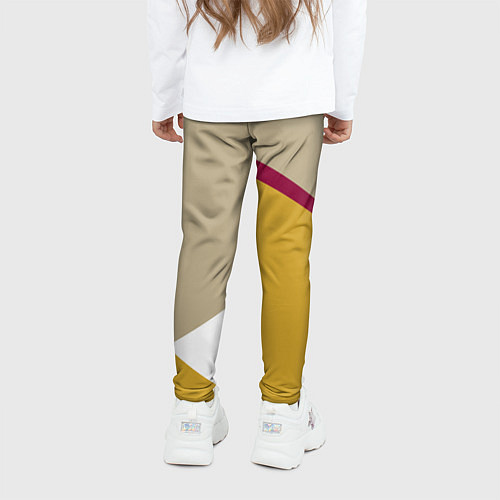 Детские легинсы Линии На бежевом Фоне / 3D-принт – фото 4