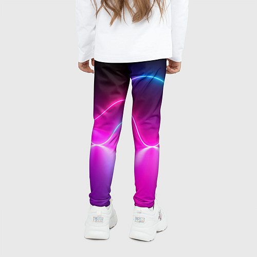 Детские легинсы Лучи света pink theme / 3D-принт – фото 4