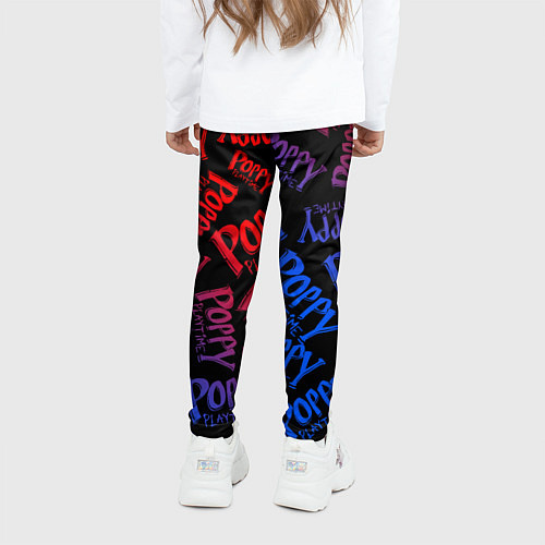 Детские легинсы POPPY PLAYTIME LOGO NEON, ХАГИ ВАГИ / 3D-принт – фото 4