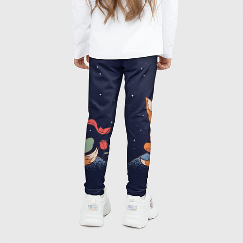Детские легинсы Маленький принц и лис смотрят на небо / 3D-принт – фото 4
