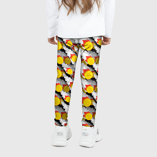 Детские легинсы Падение Биткоина / 3D-принт – фото 4
