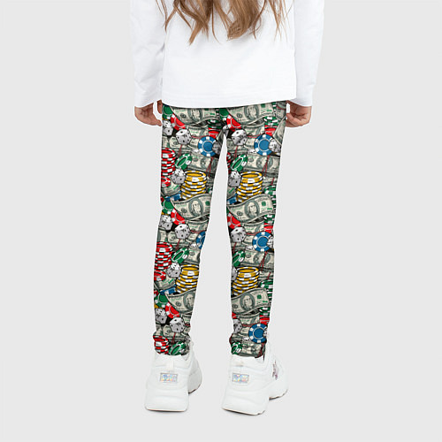 Детские легинсы Деньги Казино / 3D-принт – фото 4