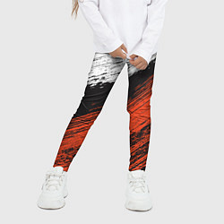 Леггинсы для девочки БЕЛО-РЫЖИЙ ГРАНЖ, цвет: 3D-принт — фото 2