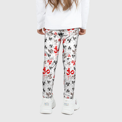 Детские легинсы Мантра ОМ АУМ / 3D-принт – фото 4