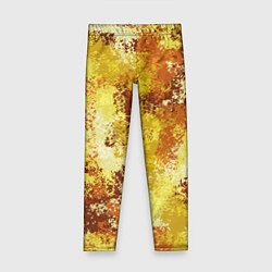 Леггинсы для девочки Спортивный камуфляж Пикси - Лимон, цвет: 3D-принт