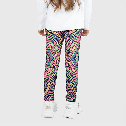 Детские легинсы Разноцветный узор Калейдоскоп Абстракция / 3D-принт – фото 4