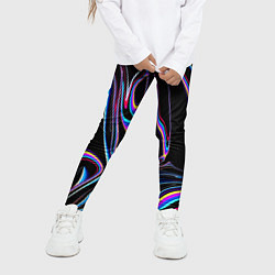 Леггинсы для девочки Vanguard pattern Neon, цвет: 3D-принт — фото 2