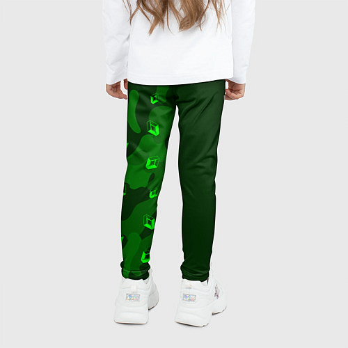 Детские легинсы RENAULT SPORT Милитари / 3D-принт – фото 4