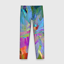 Леггинсы для девочки Abstract color pattern Summer 2022, цвет: 3D-принт