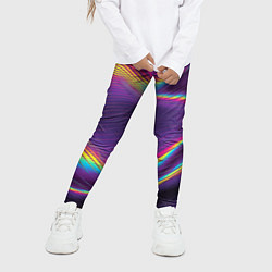 Леггинсы для девочки Neon fashion pattern Wave, цвет: 3D-принт — фото 2