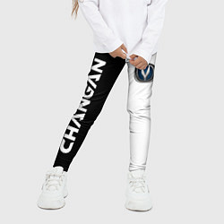 Леггинсы для девочки CHANGAN ЧЕРНО БЕЛЫЙ, цвет: 3D-принт — фото 2