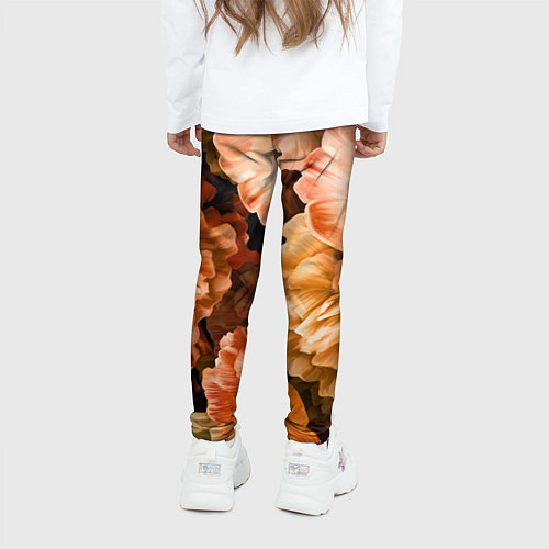 Детские легинсы Цветы Пионы / 3D-принт – фото 4