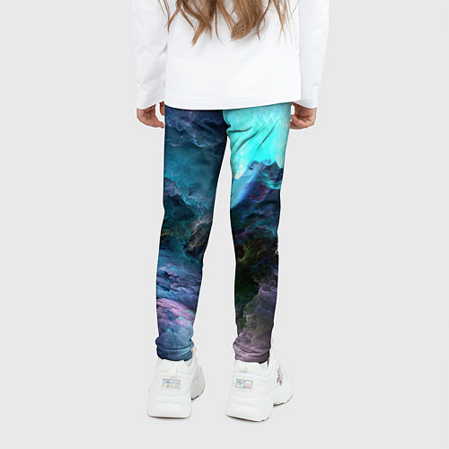 Детские легинсы Разноцветные тучи / 3D-принт – фото 4