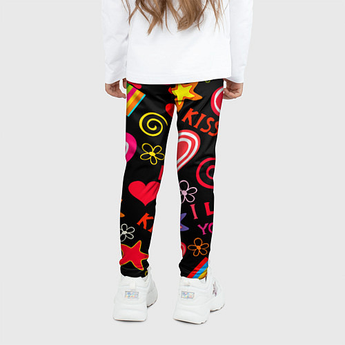Детские легинсы Я ЛЮБЛЮ ТЕБЯ РОДНАЯ! / 3D-принт – фото 4