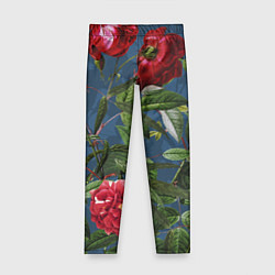 Леггинсы для девочки Цветы Розы В Саду, цвет: 3D-принт