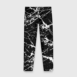 Леггинсы для девочки Текстура чёрного мрамора Texture of black marble, цвет: 3D-принт
