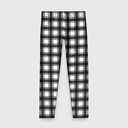 Леггинсы для девочки Black and white trendy checkered pattern, цвет: 3D-принт
