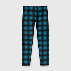 Леггинсы для девочки Black and blue plaid, цвет: 3D-принт