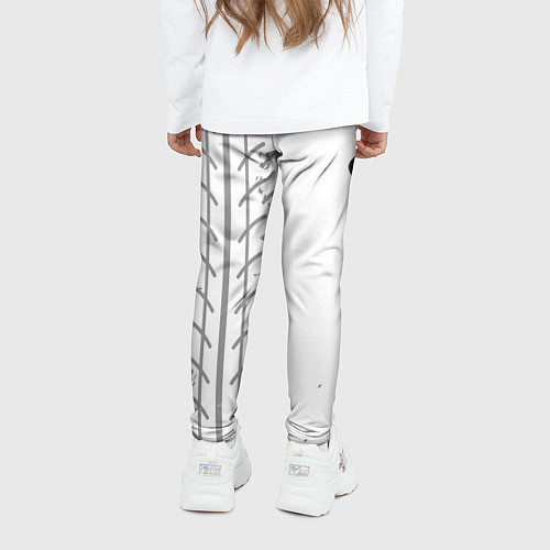 Детские легинсы Infiniti speed на светлом фоне со следами шин: по- / 3D-принт – фото 4