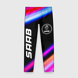 Леггинсы для девочки Saab speed lights, цвет: 3D-принт