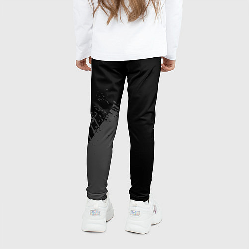 Детские легинсы Skoda speed на темном фоне со следами шин: символ / 3D-принт – фото 4