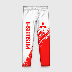 Леггинсы для девочки Mitsubishi - красная текстура, цвет: 3D-принт