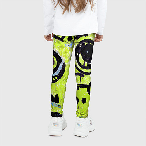 Детские легинсы Уличное творчество - граффити / 3D-принт – фото 4