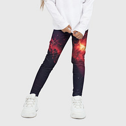 Леггинсы для девочки Космическое пламя, цвет: 3D-принт — фото 2