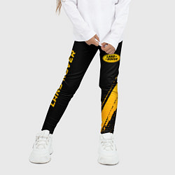 Леггинсы для девочки Land Rover - gold gradient: надпись, символ, цвет: 3D-принт — фото 2