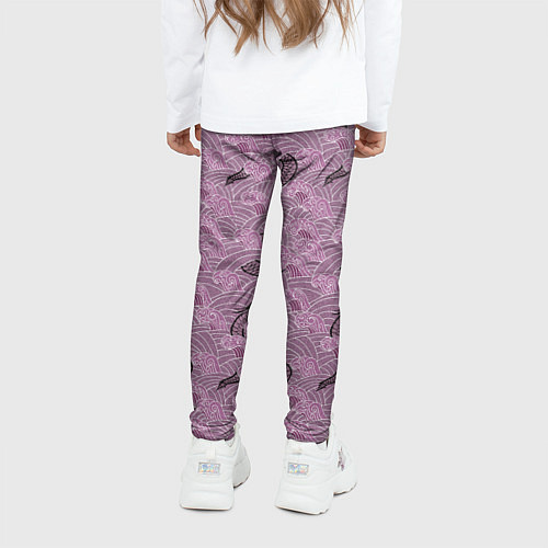 Детские легинсы Драконьи волны / 3D-принт – фото 4